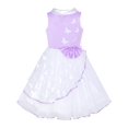 thumbnail image 1 of Flower Girls Dress Purple And White Butterfly Pageant 7 Years, 1 of 6