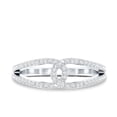 thumbnail image 5 of Rosec Jewels Lab Grown Diamond Anniversary Ring - Interlock Ring - EF-VS Quality Certified, 14K White Gold, US 4.00, 5 of 9