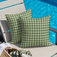 thumbnail image 2 of Throw Pillow Covers 20x20 Inch, Green Gingham Decorative Pillow Cases for Couch Sofa Bed, Farmhouse Buffalo Plaid Checkered Cotton Linen Square Home Decor Pillowcases with Hidden Zipper, 2 of 9