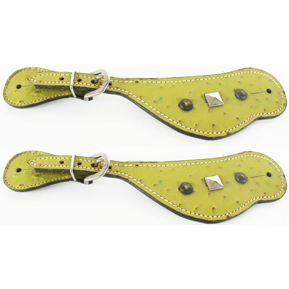 Horse Western Riding Cowboy Boots Leather Spur Straps Tack 7474