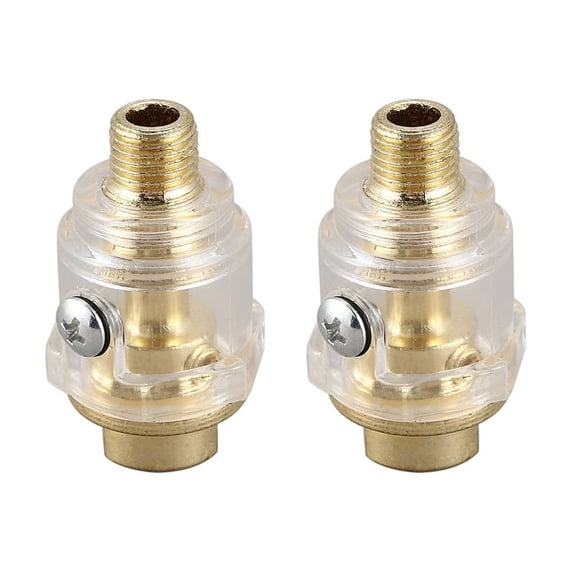 2X Compressed Air Oiler Oil Lubricator 6mm Compressed Air Mist Oil 1/4 inch,2 X Lubrication for Air Tools,yellow