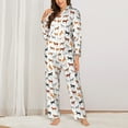 thumbnail image 2 of Fotbe Horses Pattern Long Sleeve Pajama Set for Women,Sleepwear Set,2-piece Loungewear Set,Soft PJs Comfy Nightwear with Pockets -, 2 of 7