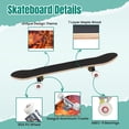 thumbnail image 4 of 31'' Complete Skateboard 7 Layer Canadian Maple Double Kick Deck Skateboards Gold Japanese Dragon for Golden dragon Lotus hibiscus flower black Skate Board for Beginner Adult Gifts, 4 of 5