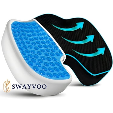 Swayvoo Memory Foam Cushion Gel Seat Cushion for Tailbone Relief – Office Chair Cushion