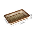 thumbnail image 3 of Woven Storage Basket | Imitation Rattan Rectangular Tray for Kitchen Countertop, Bathroom & Living Room Organizer | Plastic Wicker Bin for Home Decor & Entryway, 3 of 6