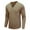 Khaki, variant on IROINNID Long Sleeve Shirts for Men Leisure Beefy Muscle Basic Solid Pure Color Blouse Tee Shirt Top,Black
