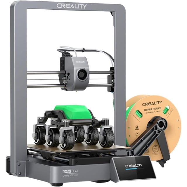 Impresora 3D Creality Ender 3 V3 600mm/s, Impresoras 3D FDM Estructura Metálica, Nivelación Automática, CoreXZ con Extrusor Directo Doble Engranaje, Hotend 60W 300℃, 220x220x250mm..