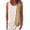 Khaki, variant on Womens Tank Top Linen Casual Crewneck Strap Lace Camisole Shirts Brown L