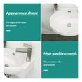 thumbnail image 5 of 16X11 Inch White Ceramic Rectangle Wall Mount Bathroom Sink with Single Faucet Hole,White Ceramic Bath Faucets Bathroom Vanities, 5 of 8