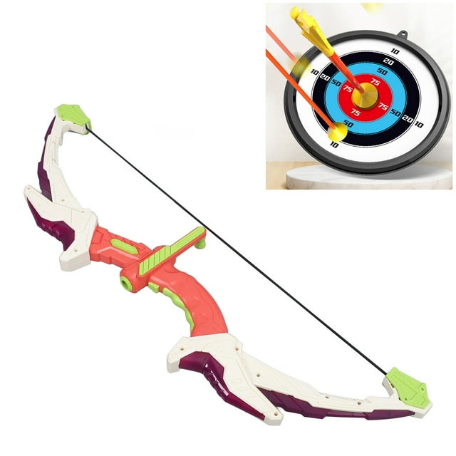 Set Kids Bow Suction Cup Toy Cool Lighting Improve Coordination Outdoor Bow Archery Game Set For Children
