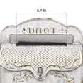 thumbnail image 3 of Mailbox Wall Mount Mailboxes for Outside Vintage Mail Boxes for House Outside Metal Drop Box Antique Style Nostalgic Charm Home Decorative, Butterfly Pattern, White, 3 of 7