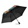 thumbnail image 2 of FORMRS Travel Umbrella Folding Auto Open Close Windproof Rain UV Protection, Flowers Cat, 2 of 8