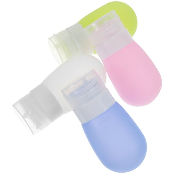 4Pcs Silicone Travel Bottles Squeezable Travel Bottles Leakproof Lotion Containers Shampoo Bottles(60ml)