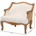 thumbnail image 3 of bali & pari Sylvestra Fabric & Wood Accent Chair in Beige and Honey Oak, 3 of 21