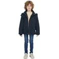 thumbnail image 3 of WenVen Little Boy's Winter Parka Coat Warm Padded Puffer Coat Hooded Fleece Jacket Blue 6/7, 3 of 11