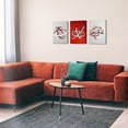 thumbnail image 4 of Hieng Grey and Red Wall Art 3 Panels Abstract Geometric Circle Canvas Painting Print Contemporary Modern Artwork for Living Room Bedroom Wall Decor, 4 of 6