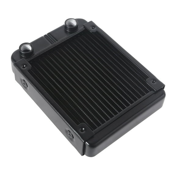 Apooke 120mm 18 Tube Computer Water Cooling Radiator G1/4 Female Thread Heat Dissipation for Computer PC CPU Water Cool System