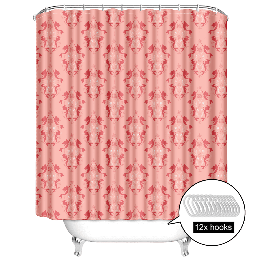 Little Mermaid Ariel Shower Curtain, Cloth Fabric Bathroom Decor Set