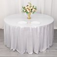 thumbnail image 3 of BalsaCircle 120 in Silver Sequin Dots Polyester Round Tablecloth Wedding Party Events Reception Decorations Supplies, 3 of 8