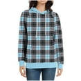 thumbnail image 4 of Ailaofu Plaid Hoodies for Women Oversized Long Sleeve Color Block Buttery Soft Pullover Loose Fit Fall Outfit for All Styles, 4 of 6