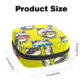 thumbnail image 2 of Sanitary Napkin Storage Bag for Girls Women, Portable First Period Pads Bag Tampons Holder Girls Travel Makeup Bag, Large Capacity Heads of Funny Raccoons in Colored Glasses, 2 of 6