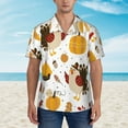 thumbnail image 2 of Disketp Hawaiian Shirts For Men,Happy Thanksgiving Print Mens Casual Short Sleeve Button Down Shirts Beach Shirt, 2 of 7