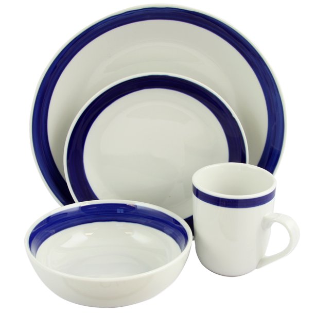 Gibson Basic Living III 16Piece Dinnerware SetBlue