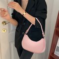 thumbnail image 4 of Bolso de hombro diario para mujer bolso informal con forma de media luna bolso de viaje versátil para niñas de PU, 4 of 7