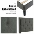 thumbnail image 2 of King Size Platform Bed Frame W/ Button Tufted Headboard, Dark Grey, 2 of 3