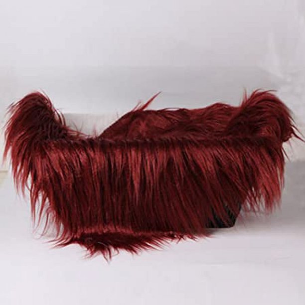 Zhuge Manta para fotos de bebé de pelo largo, alfombra peluda para fotografía, alfombra de piel sintética suave para recién nacidos, alfombra para rellenar canastas, fondo de 50 cm a 60 cm (caqui)