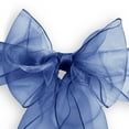 thumbnail image 3 of Lann's Linens - 100 Elegant Organza Wedding/Party Chair Cover Sashes/Bows - Ribbon Tie Back Sash - Navy Blue, 3 of 4