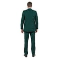 thumbnail image 4 of Hunter Green Solid 2-PC Slim Fit Performance Stretch Suits, 4 of 4