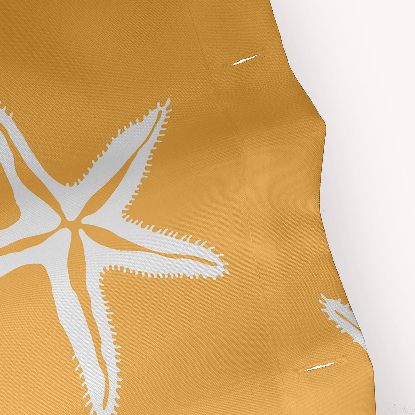 Simply Daisy 70" W x 73" L Starfish Polyester Shower Curtain, Egg Yolk Yellow [1 Ct]