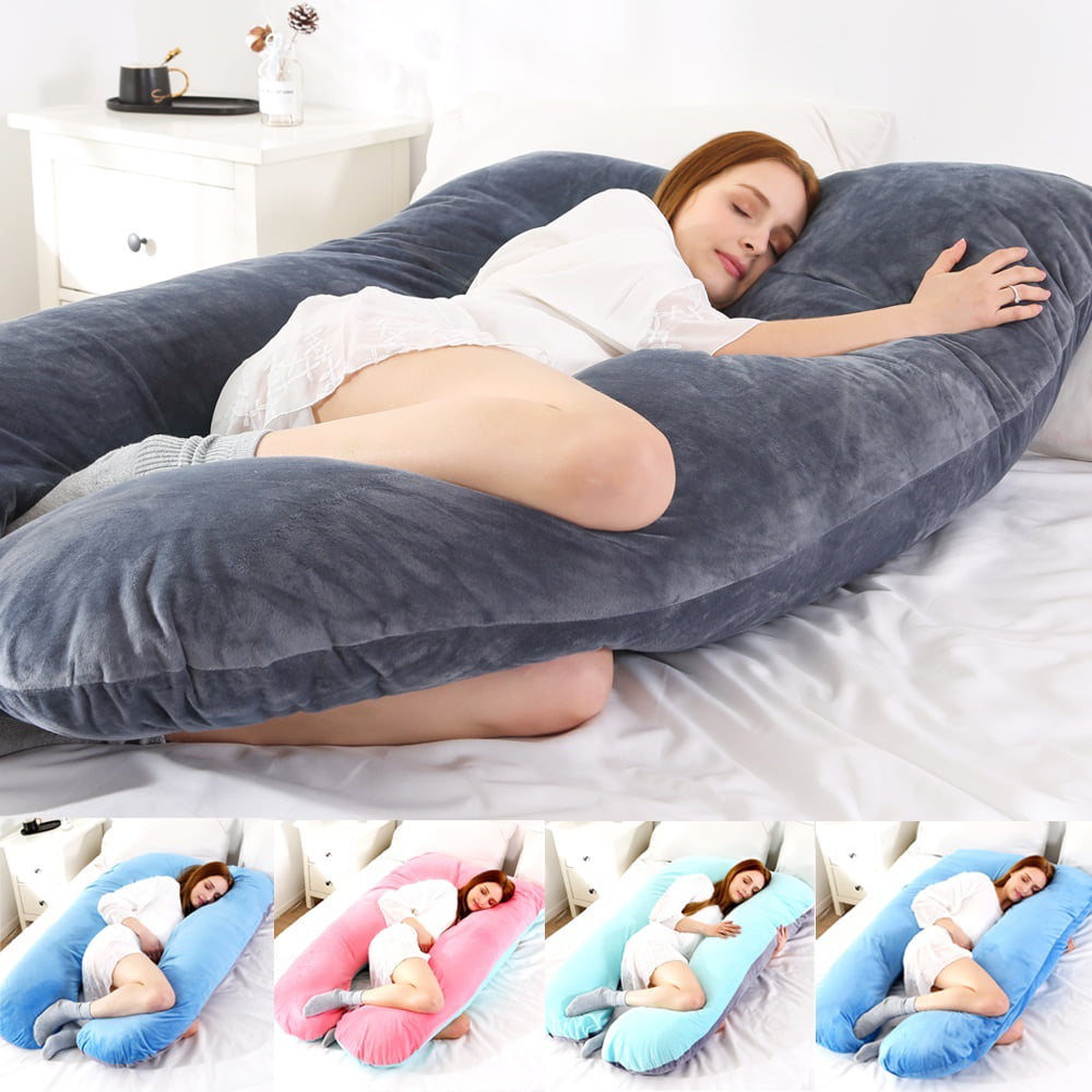 Oversized U Shape Pillow Case Nursing Pregnancy Maternity Full Body Support 