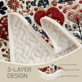 thumbnail image 6 of FIVERAM Quilts for King Bed,3 Piece Folk‑Art Heart Floral Bedspread King Size,Heart & Botanical Bedding Set,Reversible Bed Cover for Bedroom Decor, 6 of 8