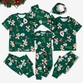 thumbnail image 1 of Conjuntos de pijamas de manga corta con estampado temático navideño a juego para toda la familia (resistentes al fuego), 1 of 5