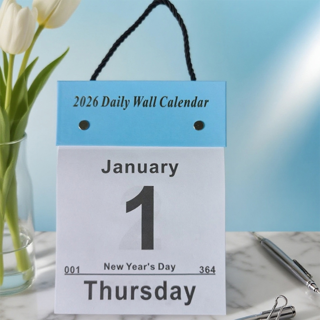 MOMOJIA Desk Calendar 2026 Features Premium Tear Away Pages And Clear Holiday Markings