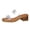 Brown Sandals, variant on Heeled Sandals for Women Two Strap Raffia Sandals Square Open Toe Slip On Mules Block Chunky Heels White Sandals 36