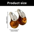 thumbnail image 3 of Elegant Teardrop Shaped Resin Earrings Comfortable Posts for Casual or Formal Outfits, 3 of 9