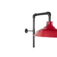 thumbnail image 4 of Desert Fields Modern Black Metal Wall Sconce with Red Shade, 4 of 5