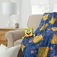 thumbnail image 6 of Sponge Bob Smiling Spongebob Kids Silk Touch Throw Blanket with Plush Hugger, 6 of 7