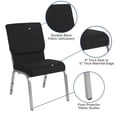 thumbnail image 2 of Flash Furniture Hercules Series Black Fabric Stacking Church Chair, 2 of 9