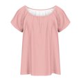thumbnail image 5 of Timegard Womens Plus Size Tops Scoop Neck Ruched Short Sleeve Flowy Shirts Casual Loose Tops Blouses, 5 of 6