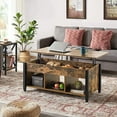 thumbnail image 2 of Rustic Coffee Table, Lift Top Coffee Table with Hidden Storage Compartment & Shelf, Lift Tabletop Pop-Up Center Table for Living Room, 47.5in L, 2 of 21