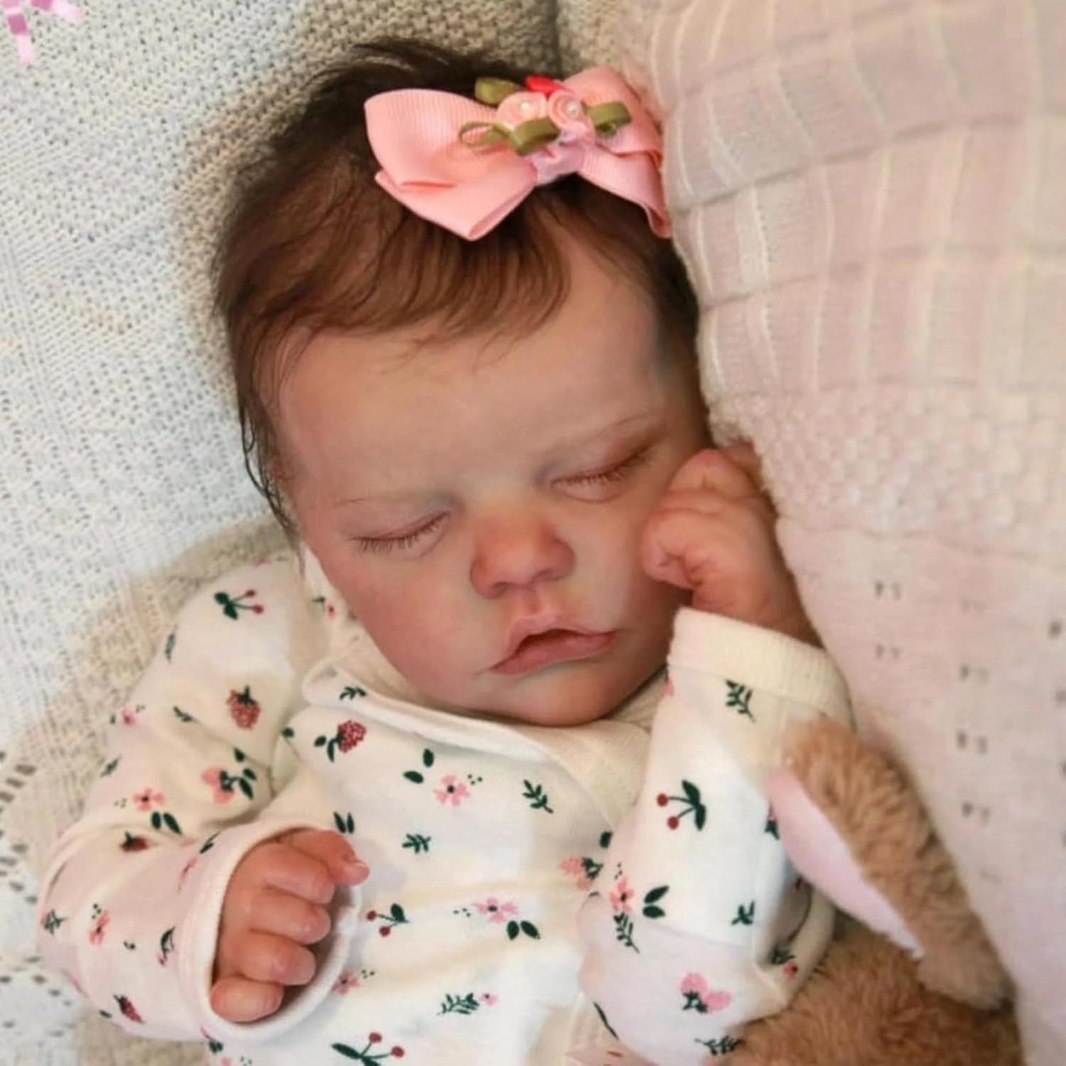 Lifelike Reborn Baby Dolls Girl -19 inch Realistic Newborn Sleeping Reborn Babies Looks Reallife Like Cute Doll Alive Lovely Birthday Toys Gift for Toddler Age 3+