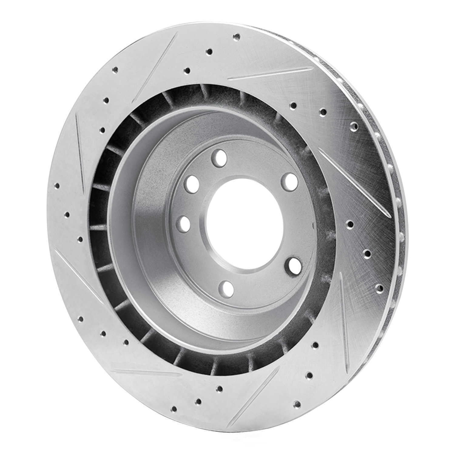 Dynamic Friction Company 631-02089L DFC Brake Rotor - Drilled And Slotted - Silver