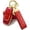 3 Buttons A Gold Red, variant on Key Fob Cover Compatible with Mitsubishi Outlander 4 Button TPU Leather Silicone Keychain Case Holder Protector,3 Buttons A Gold Red