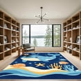 thumbnail image 2 of ODIKA 4'x6' Machine Washable Non-Slip Area Rug, Kawaii Blue High Traffic Rug with Pad, Blue, 1053154, 2 of 8