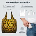 thumbnail image 4 of Abstract Honey Comb Geometric Foldable Reusable Shopping Bag Large Capacity Tote Handbag Storage Pouch for Travel Work, 4 of 6