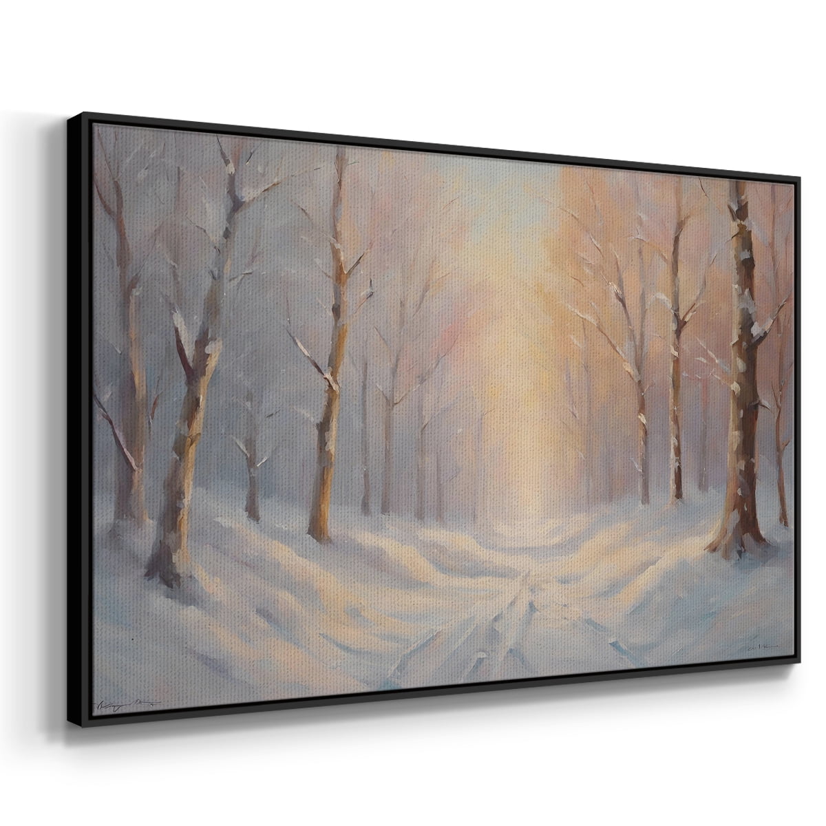Vintage Landscape-CXCI By Wexford Home Framed in Black Wood Gallery Wrapped Canvas 25 in. x 37 in.